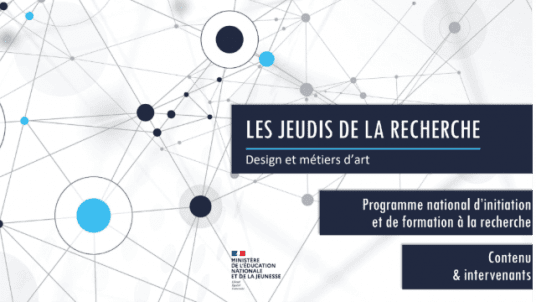 WEBINAIRE consacré à l'initiation à la recherche dans la filière "Design et métiers d'art"